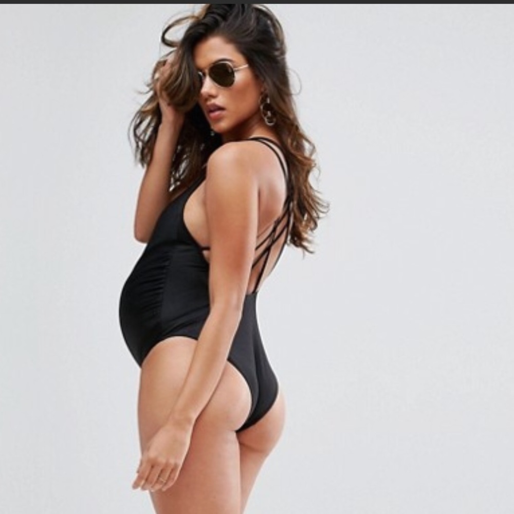 MATERNITY SWIMSUIT BLACK WOLF & WHISTLE 10 E/F